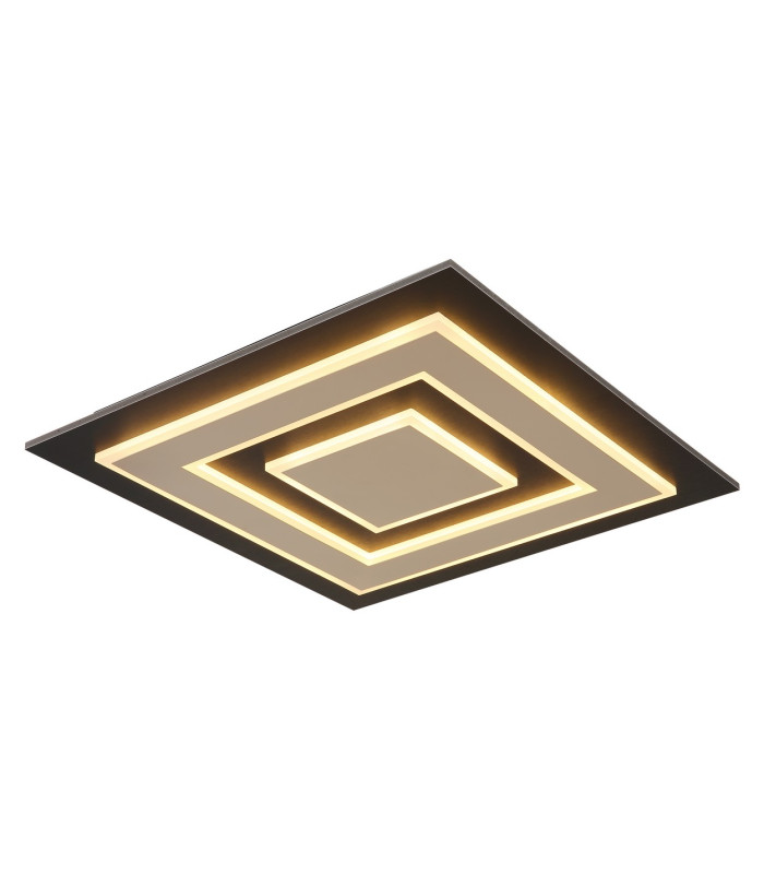 Jayden 48cm Integrated LED Semi Flush Ceiling Light Matt Black LED 3000K-1