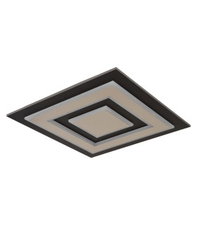 Jayden 48cm Integrated LED Semi Flush Ceiling Light Matt Black LED 3000K-2