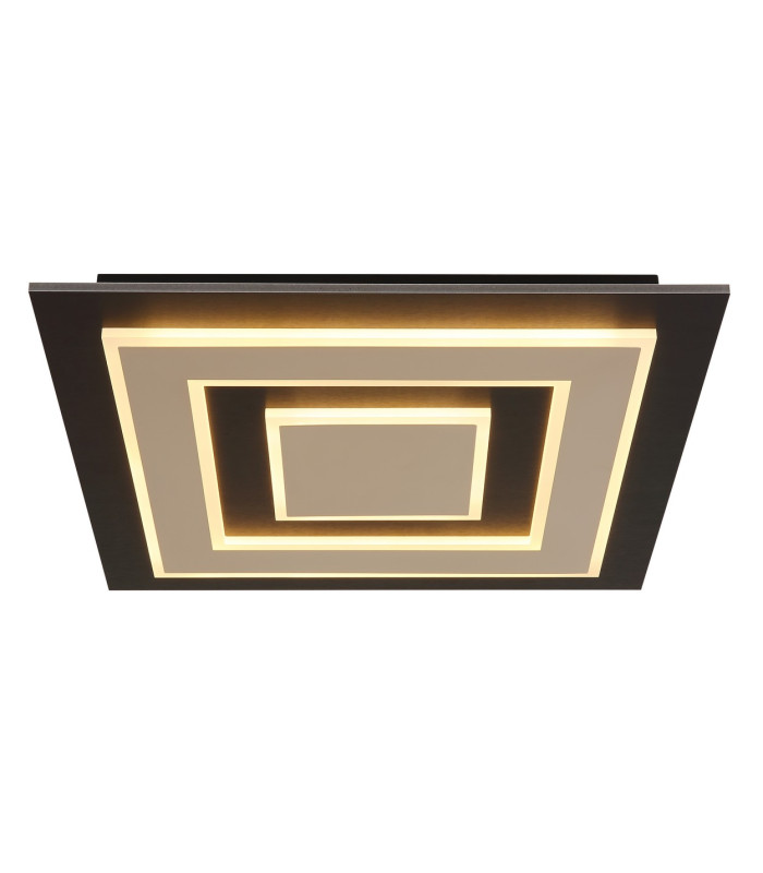 Jayden 48cm Integrated LED Semi Flush Ceiling Light Matt Black LED 3000K-3
