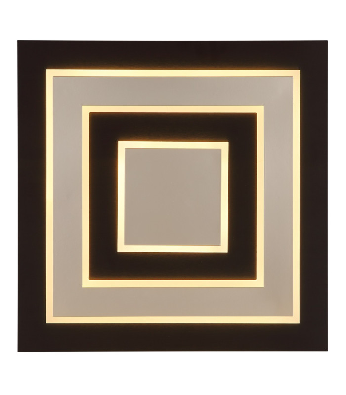 Jayden 48cm Integrated LED Semi Flush Ceiling Light Matt Black LED 3000K-4