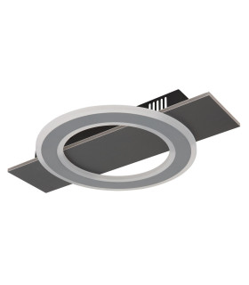 Jayden Integrated LED Semi Flush Ceiling Light Anthracite Brushed LED 3000K-2