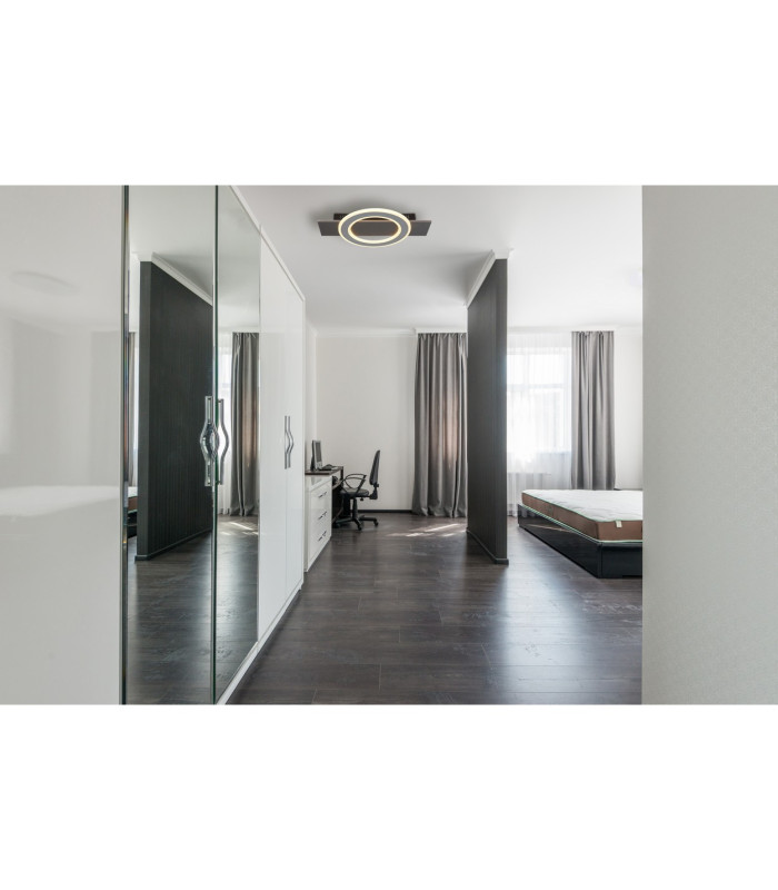 Jayden Integrated LED Semi Flush Ceiling Light Anthracite Brushed LED 3000K-9