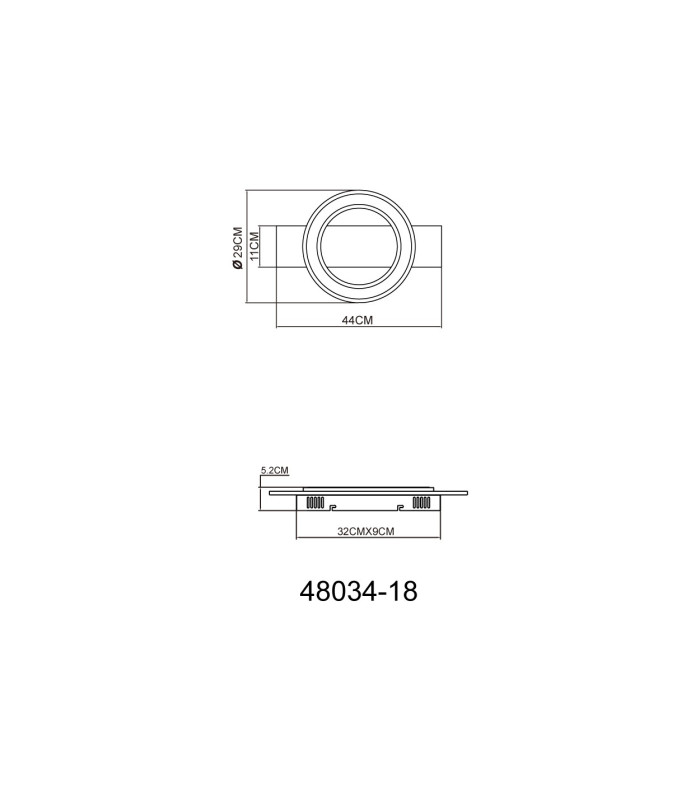 Jayden Integrated LED Semi Flush Ceiling Light Anthracite Brushed LED 3000K-10