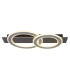 Jayden 2 Ring Integrated LED Semi Flush Ceiling Light Anthracite Brushed 2x LED 3000K-3