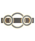 Jayden 3 Ring Integrated LED Semi Flush Ceiling Light Anthracite Brushed 3x LED 3000K-4