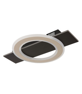 Jayden Integrated LED Semi Flush Ceiling Light Matt Black LED 3000K-2