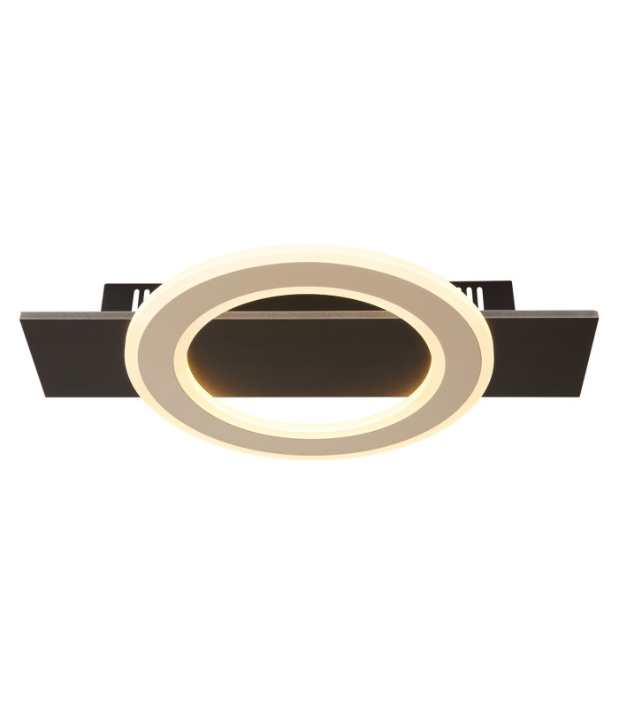 Jayden Integrated LED Semi Flush Ceiling Light Matt Black LED 3000K-3
