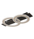 Jayden 2 Ring Integrated LED Semi Flush Ceiling Light Matt Black 2x LED 3000K-2