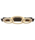 Jayden 3 Ring Integrated LED Semi Flush Ceiling Light Matt Black 3x LED 3000K-3