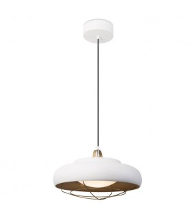 Integrated LED Dome Ceiling Pendant Light White, Gold - 1