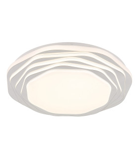 Flordelis 48cm Integrated LED Semi Flush Ceiling Light White Matt LED 3000-6000K-1