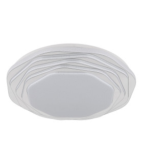 Flordelis 48cm Integrated LED Semi Flush Ceiling Light White Matt LED 3000-6000K-2