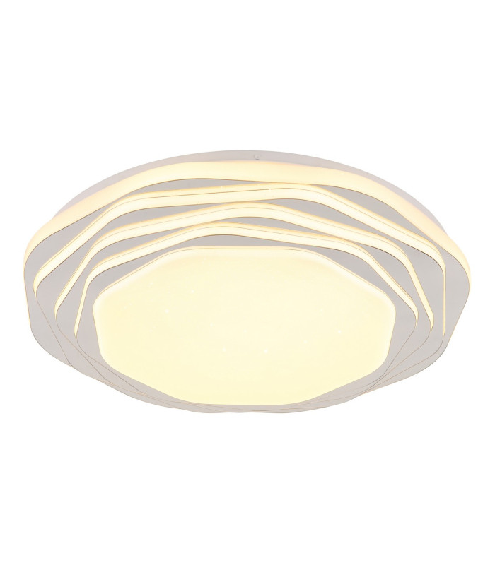Flordelis 48cm Integrated LED Semi Flush Ceiling Light White Matt LED 3000-6000K-4