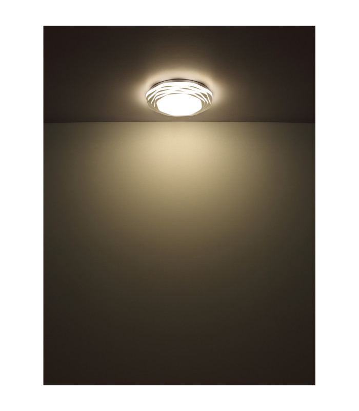 Flordelis 48cm Integrated LED Semi Flush Ceiling Light White Matt LED 3000-6000K-6