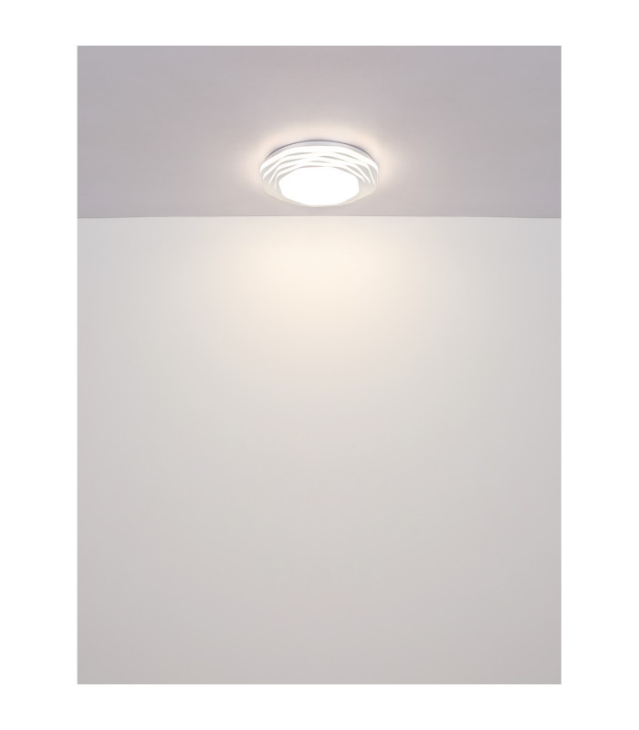 Flordelis 48cm Integrated LED Semi Flush Ceiling Light White Matt LED 3000-6000K-7