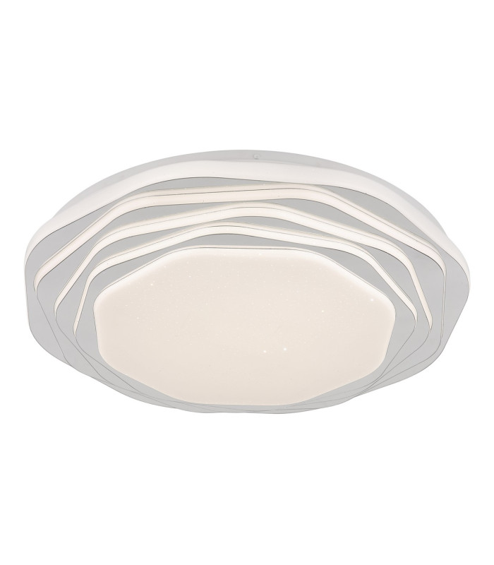 Flordelis 48cm Integrated LED Semi Flush Ceiling Light White Matt LED 3000-6000K-10