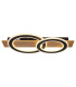 Jayden 2 Ring Integrated LED Semi Flush Ceiling Light Wood Look Dark 2x LED 3000K-3