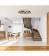 Jayden 2 Ring Integrated LED Semi Flush Ceiling Light Wood Look Dark 2x LED 3000K-9