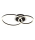 Loretta 2 Ring Integrated LED Semi Flush Ceiling Light Matt Black 2x LED 2700-6500K-1