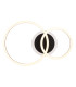 Loretta 2 Ring Integrated LED Semi Flush Ceiling Light Matt Black 2x LED 2700-6500K-3