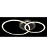 Loretta 2 Ring Integrated LED Semi Flush Ceiling Light Matt Black 2x LED 2700-6500K-4