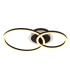 Loretta 2 Ring Integrated LED Semi Flush Ceiling Light Matt Black 2x LED 2700-6500K-5