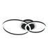 Loretta 2 Ring Integrated LED Semi Flush Ceiling Light Matt Black 2x LED 2700-6500K-6