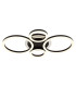 Loretta 3 Ring Integrated LED Semi Flush Ceiling Light Matt Black 4x LED 2700-6500K-1