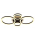 Loretta 3 Ring Integrated LED Semi Flush Ceiling Light Matt Black 4x LED 2700-6500K-5
