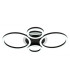 Loretta 3 Ring Integrated LED Semi Flush Ceiling Light Matt Black 4x LED 2700-6500K-6
