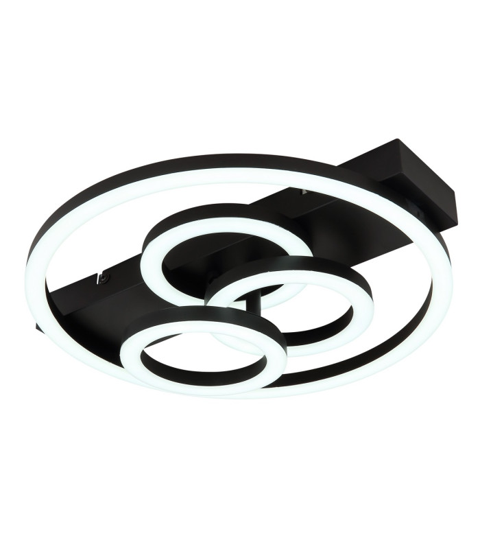 Darryl I Integrated LED Semi Flush Ceiling Light Matt Black 4x LED Dimmable 2700-6500K Remote Control Timer-6