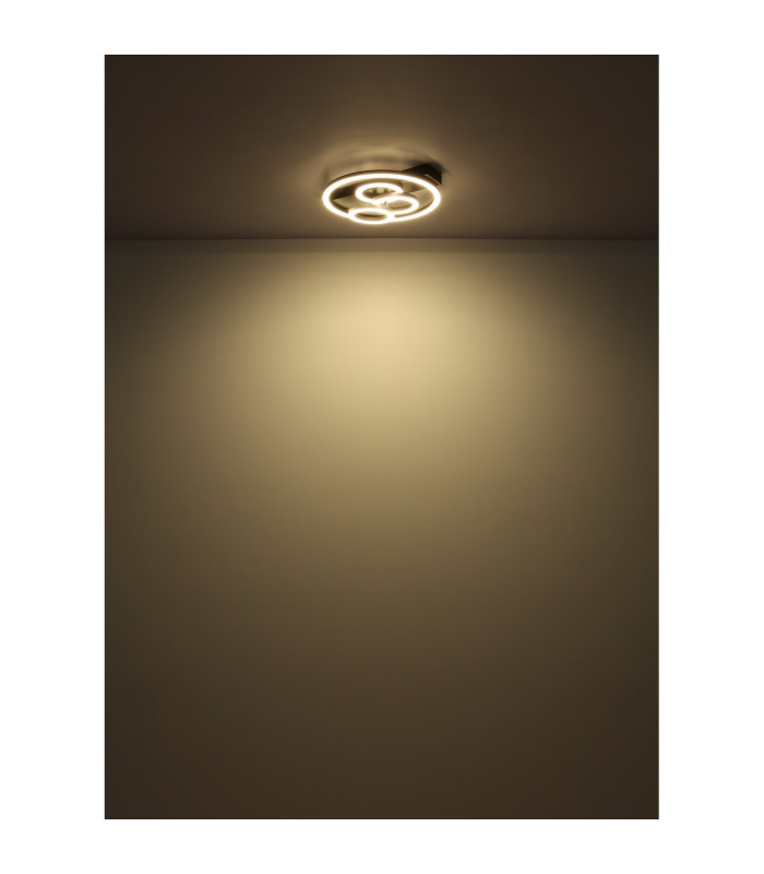 Darryl I Integrated LED Semi Flush Ceiling Light Matt Black 4x LED Dimmable 2700-6500K Remote Control Timer-7