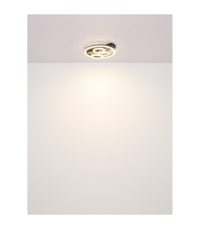 Darryl I Integrated LED Semi Flush Ceiling Light Matt Black 4x LED Dimmable 2700-6500K Remote Control Timer-8