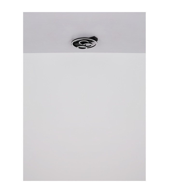 Darryl I Integrated LED Semi Flush Ceiling Light Matt Black 4x LED Dimmable 2700-6500K Remote Control Timer-9