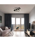 Darryl I Integrated LED Semi Flush Ceiling Light Matt Black 4x LED Dimmable 2700-6500K Remote Control Timer-10