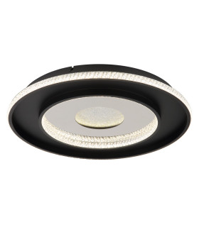 Marsh Integrated LED Semi Flush Ceiling Light Matt Black LED Dimmable 2700-6500K Remote Control Timer-1