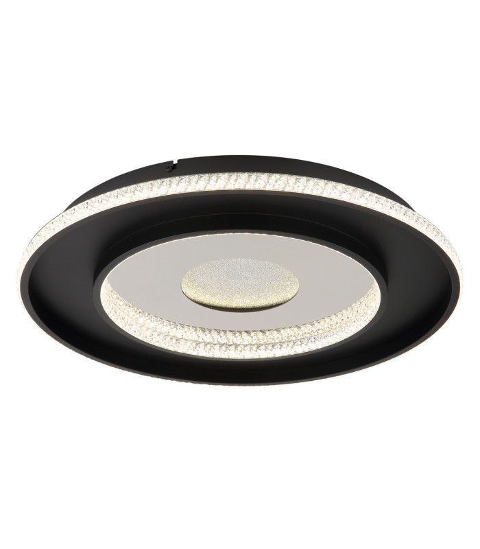 Marsh Integrated LED Semi Flush Ceiling Light Matt Black LED Dimmable 2700-6500K Remote Control Timer-1