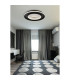 Marsh Integrated LED Semi Flush Ceiling Light Matt Black LED Dimmable 2700-6500K Remote Control Timer-8