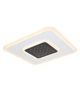 Gisell Square Integrated LED Semi Flush Ceiling Light White Matt 1x LED Dimmable 2700-6000K Remote Control-1