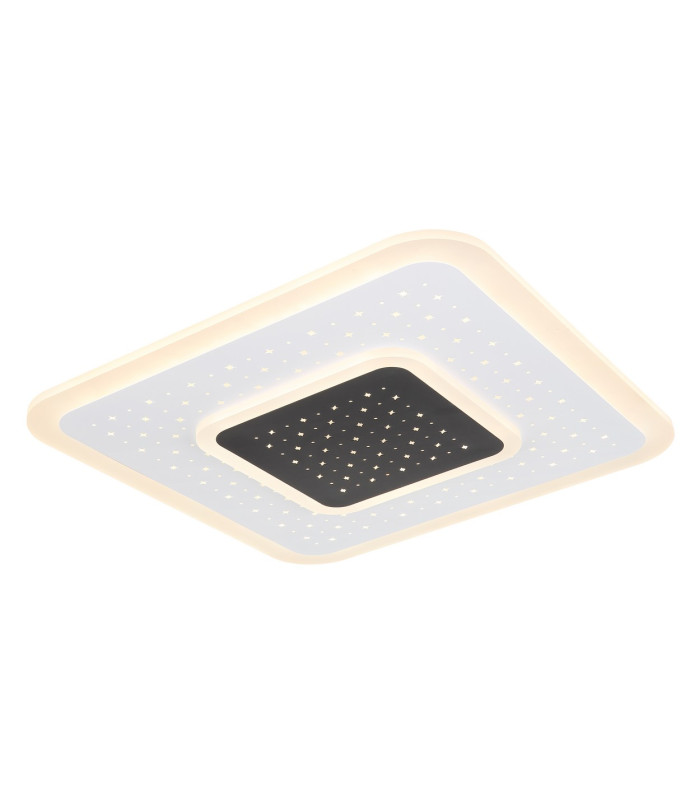 Gisell Square Integrated LED Semi Flush Ceiling Light White Matt 1x LED Dimmable 2700-6000K Remote Control-1