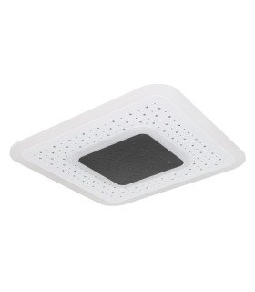 Gisell Square Integrated LED Semi Flush Ceiling Light White Matt 1x LED Dimmable 2700-6000K Remote Control-2