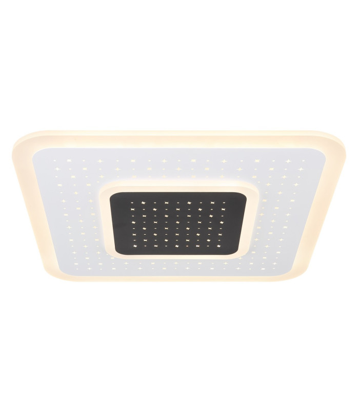 Gisell Square Integrated LED Semi Flush Ceiling Light White Matt 1x LED Dimmable 2700-6000K Remote Control-3