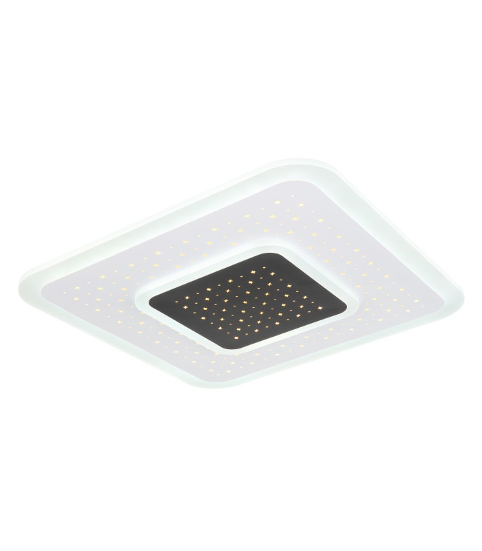 Gisell Square Integrated LED Semi Flush Ceiling Light White Matt 1x LED Dimmable 2700-6000K Remote Control-7