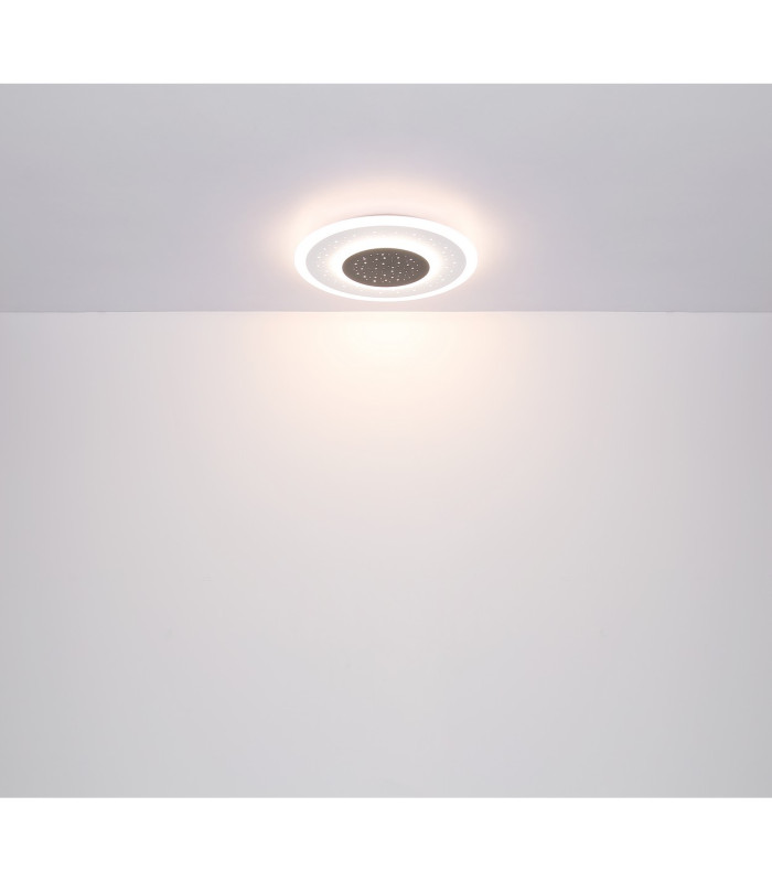Gisell Square Integrated LED Semi Flush Ceiling Light White Matt 1x LED Dimmable 2700-6000K Remote Control-9