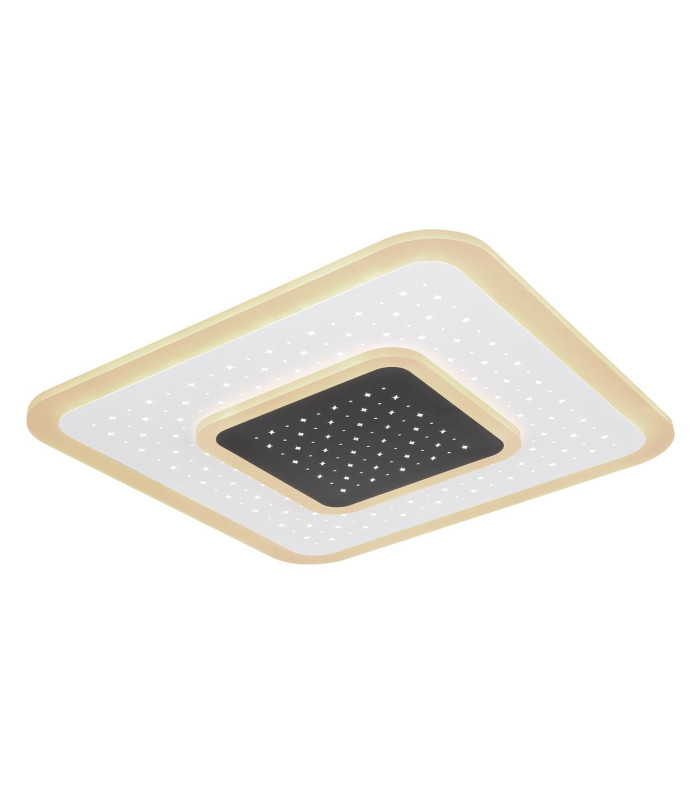 Gisell Square Integrated LED Semi Flush Ceiling Light White Matt 1x LED Dimmable 2700-6000K Remote Control-13