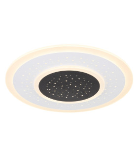 Gisell Round Integrated LED Semi Flush Ceiling Light White Matt LED Dimmable 2700-6000K Remote Control-1