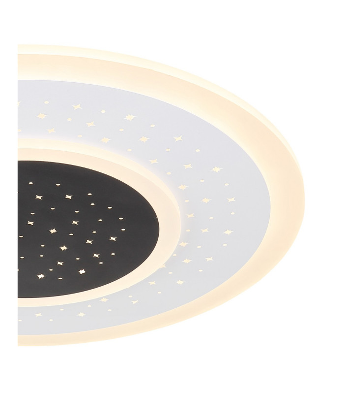Gisell Round Integrated LED Semi Flush Ceiling Light White Matt LED Dimmable 2700-6000K Remote Control-4