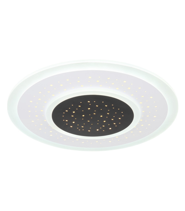 Gisell Round Integrated LED Semi Flush Ceiling Light White Matt LED Dimmable 2700-6000K Remote Control-6