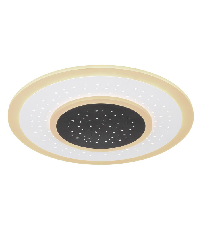 Gisell Round Integrated LED Semi Flush Ceiling Light White Matt LED Dimmable 2700-6000K Remote Control-12
