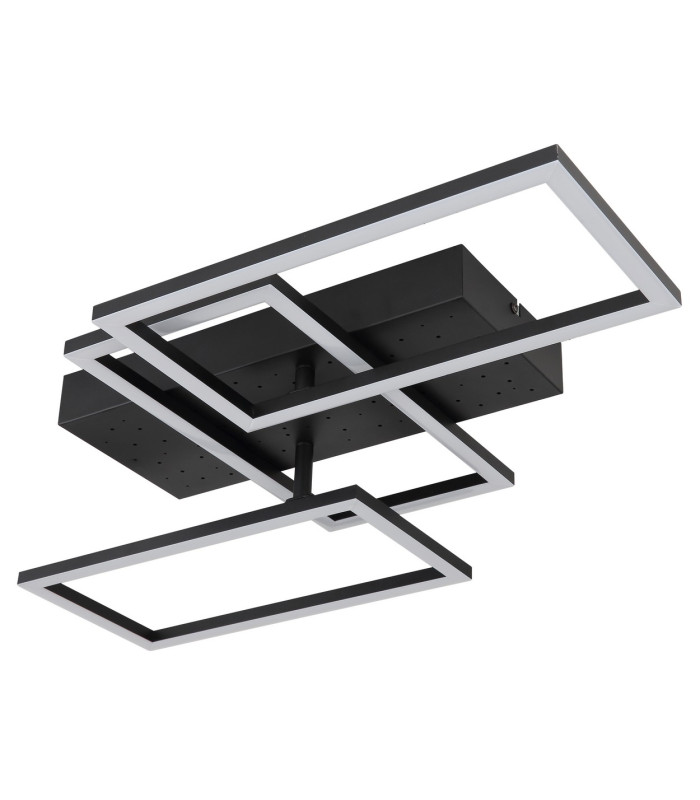 Terrxa Integrated LED Semi Flush Ceiling Light Matt Black LED 3000K-2